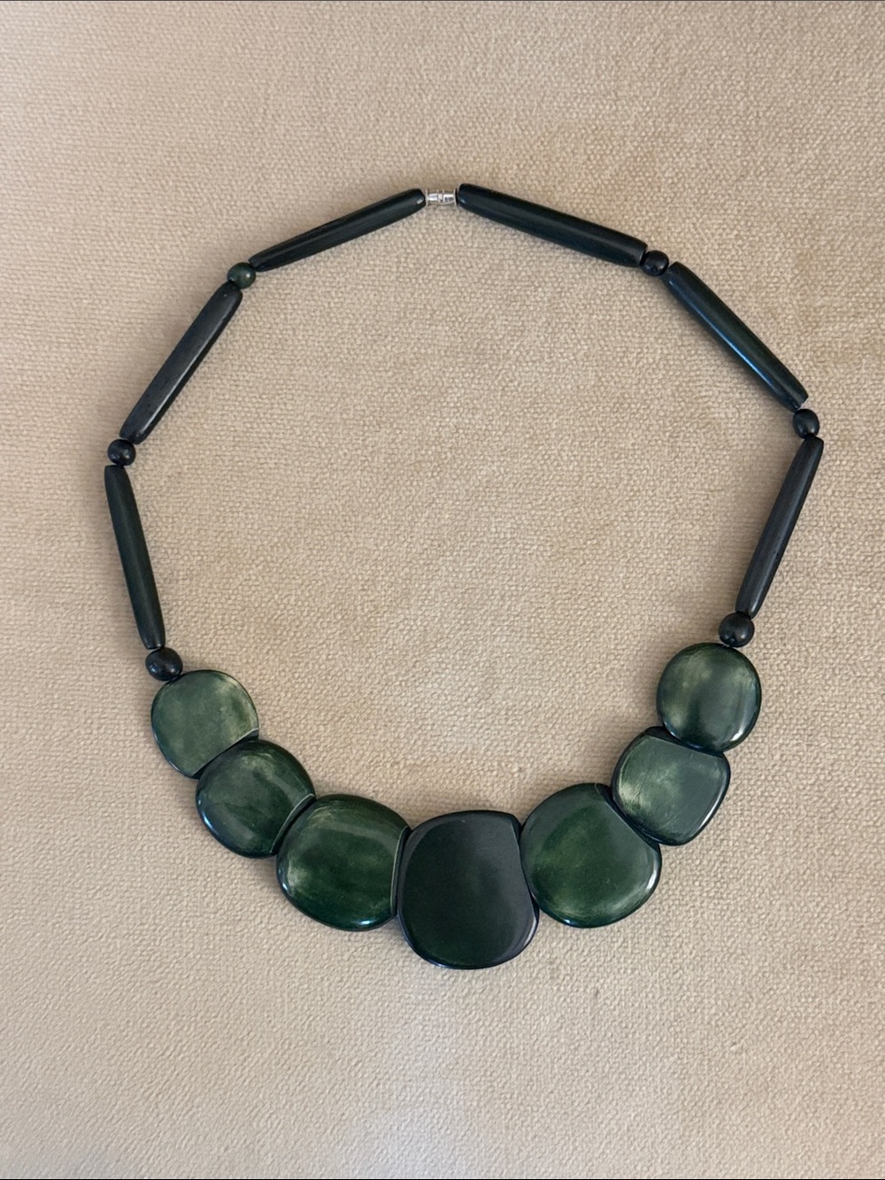Women's Green Statement Bead Necklace - Unbranded
